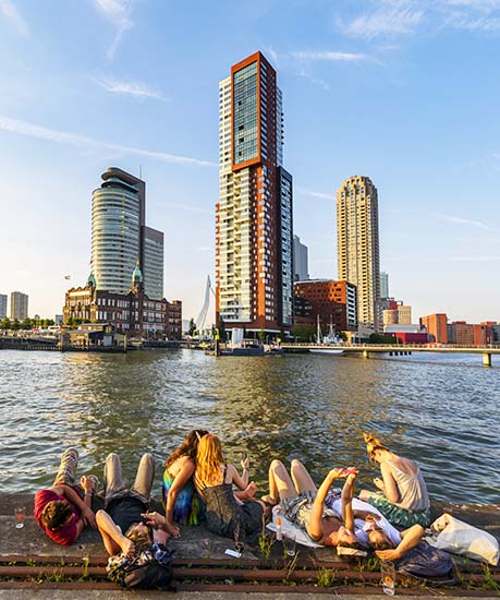 rotterdam uitzicht op wilhelminakade